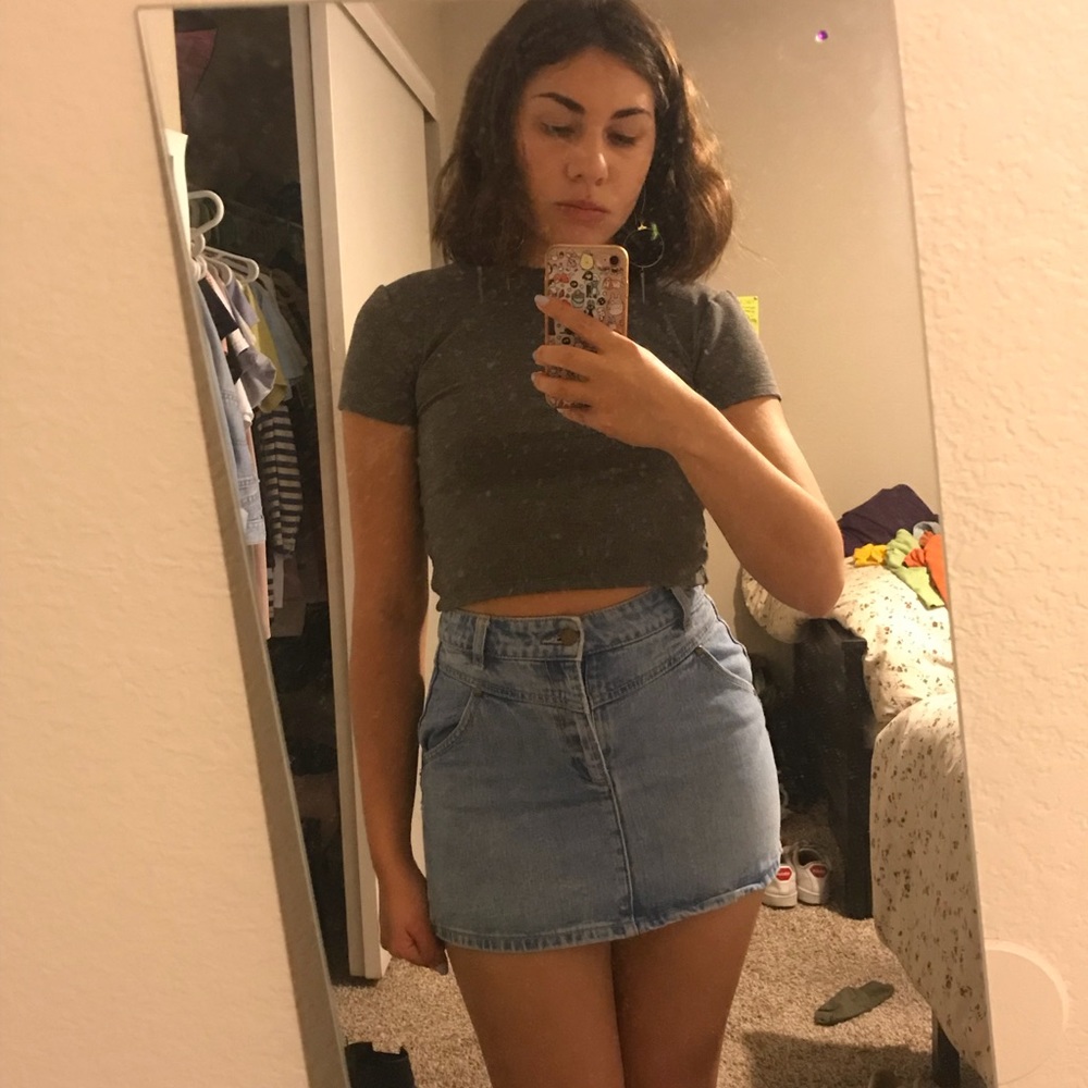 Mini jean skirt